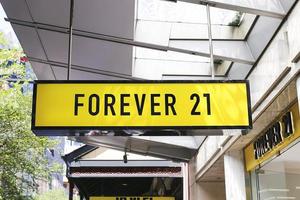 SYDNEY, AUSTRALIA, JANUARY 23, 2017 - Detail of Forever 21 store in Sydney, Australia. Forever 21 is an American fast fashion retailer founded at 1984. photo