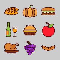 Thanksgiving Icon Set vector