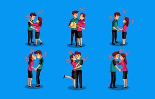 Valentine's Day Couple Character vector