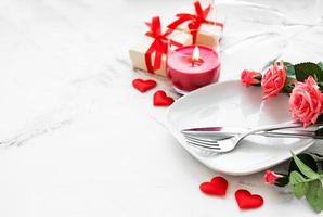 Table setting  for lovers photo