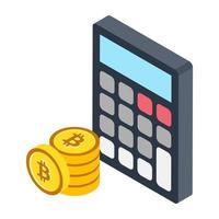 conceptos de la calculadora de bitcoin vector