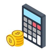Bitcoin Calculator Concepts vector