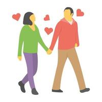 Walking Couple Concepts vector