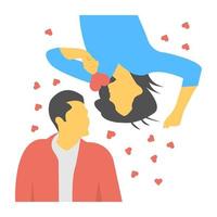 conceptos de pareja romántica vector