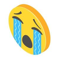 conceptos de emoji llorando vector