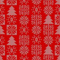 Northern seamless patterns. Red christmas print. vector