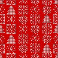 Northern seamless patterns. Red christmas print. vector