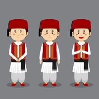 Greeks Character with Various Expression vector