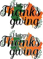 Thanksgiving Typography Design vector