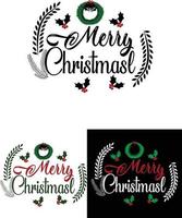 New Year And Christmas Typography. vector