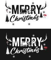 Christmas And New Year Typography t shirt design. It can be used on T-Shirts, Mugs, Poster Cards, and much more. vector