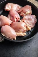raw chicken meat boneless thigh