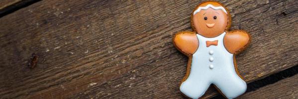 gingerbread man christmas cookie photo