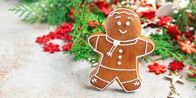 gingerbread man christmas cookie photo