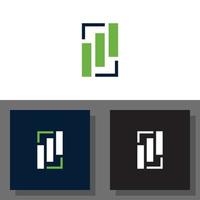 Plantilla de logotipo de diseño minimalista de finanzas vector