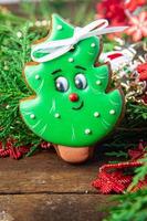 gingerbread christmas tree cookie biscuits new year