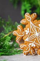 gingerbread christmas sweet food background photo