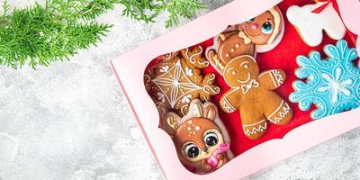 gingerbread christmas food background photo