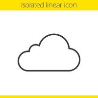 icono lineal de nube. Ilustración de línea fina. símbolo de contorno de computación en la nube. dibujo de contorno aislado vectorial vector