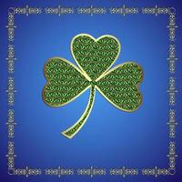 Precious shamrock frame vector