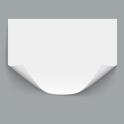 Horizontal empty paper sheet
