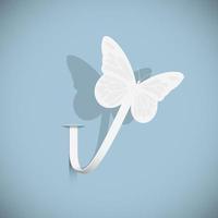 Butterfly from paper vector