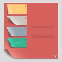 Paper design template for website layout vector