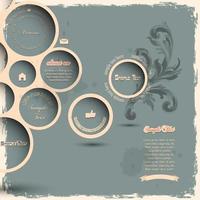 Retro design bubbles on grunge background vector