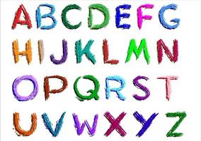 Drawing alphabet set vector