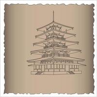 imagen de la pagoda japonesa vector