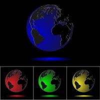 Colored globes set vector