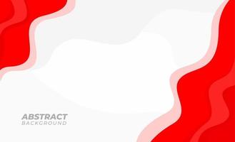red white wavy abstract background vector