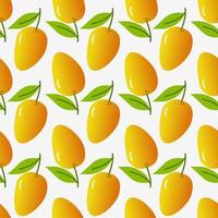 Ilustración de vector de fondo de patrones sin fisuras de frutas de mango naranja degradado. perfecto para la decoración de la tienda de frutas, pancartas, papel tapiz, etc.