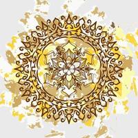 Mandala watercolor background vector