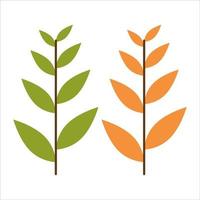 Plant leaf flat design illustration vector