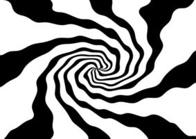 abstract black and white pattern like psychedelic vector