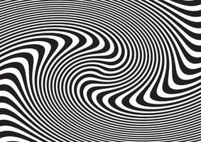 abstract black and white pattern like psychedelic vector