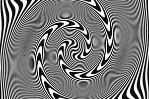 abstract black and white pattern like psychedelic vector