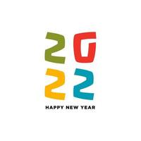 Happy new year 2022. Concept logo design of 2022 Happy New Year Posters vector