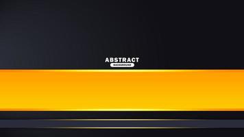 Dark grey abstract background with yellow light line vector