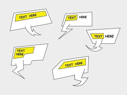 bubble box design for conversational text on comics or children's story books