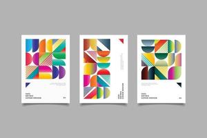 Abstract geometric gradient cover collection vector