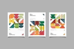 Abstract geometric gradient cover collection vector