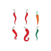 Red hot natural chili icon vector Illustration