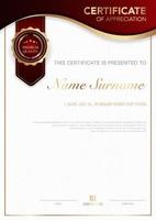 diploma certificate template black and gold color with luxury and modern style vector image EPS10.