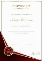 diploma certificate template black and gold color with luxury and modern style vector image EPS10.