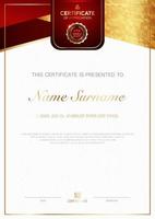 diploma certificate template black and gold color with luxury and modern style vector image EPS10.