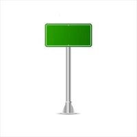 Realistic Green street and road signs. City illustration vector. Street traffic sign mockup isolated, signboard or signpost direction mock up image vector