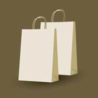 Empty Paper Bag Design Template vector