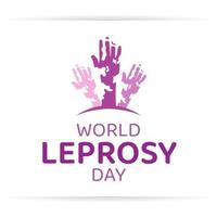 World Leprosy Day Concept Design. Vector Illustration with hand